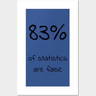 83% of statistics are false - Purple Posters and Art